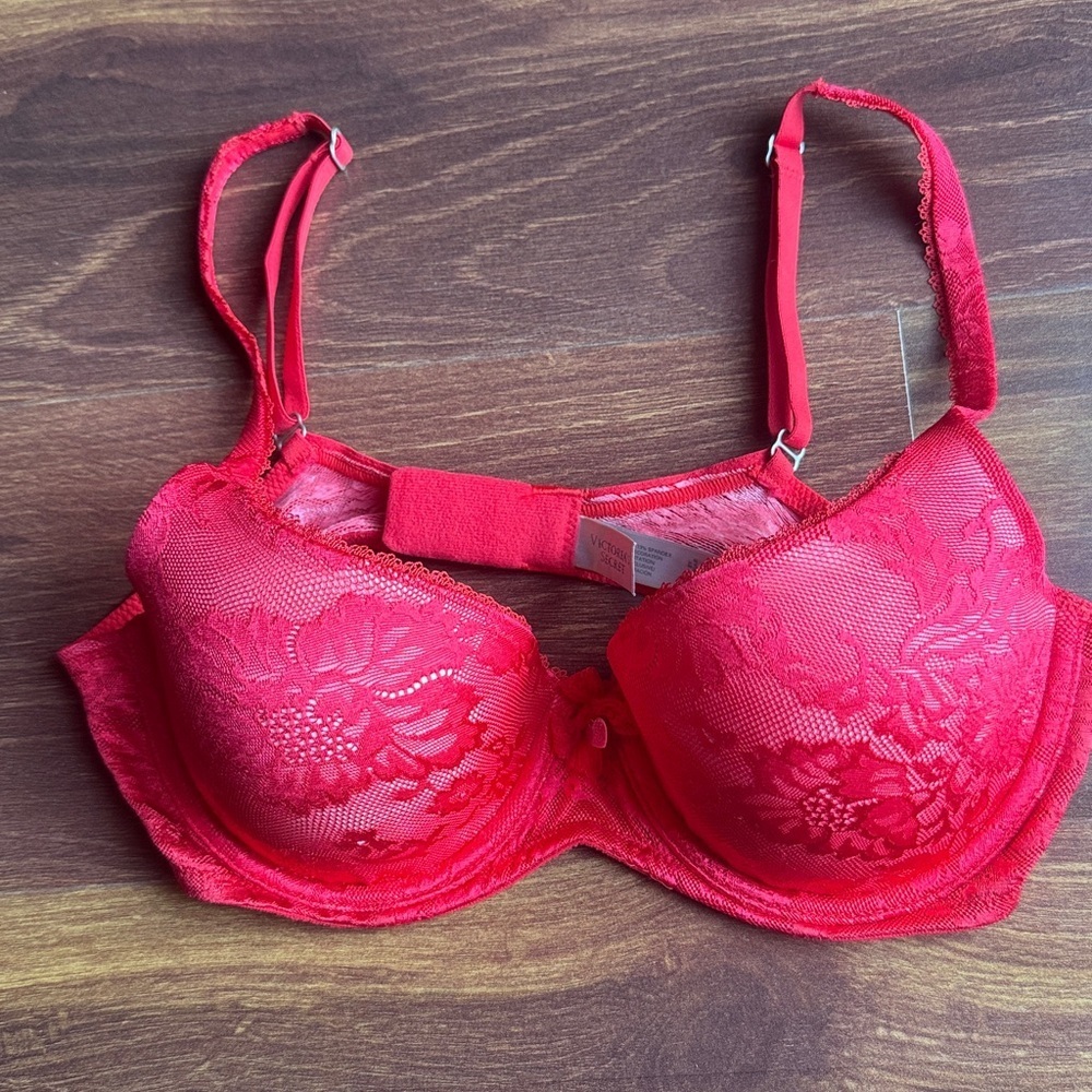 Victoria's Secret Vibrant Red Bra Size 34C